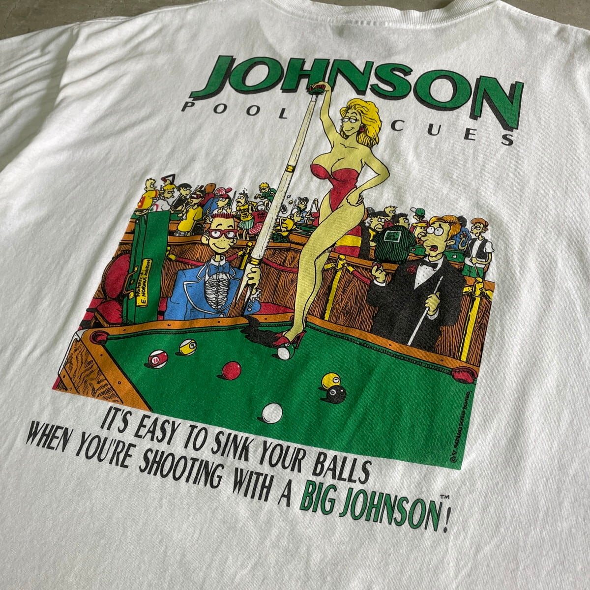 90年代 USA製 BIG JOHNSON エロ バックプリントTシャツ メンズXL 古着 