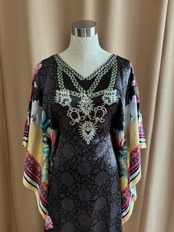 floral pattern ethnic mode import dress-4360-9