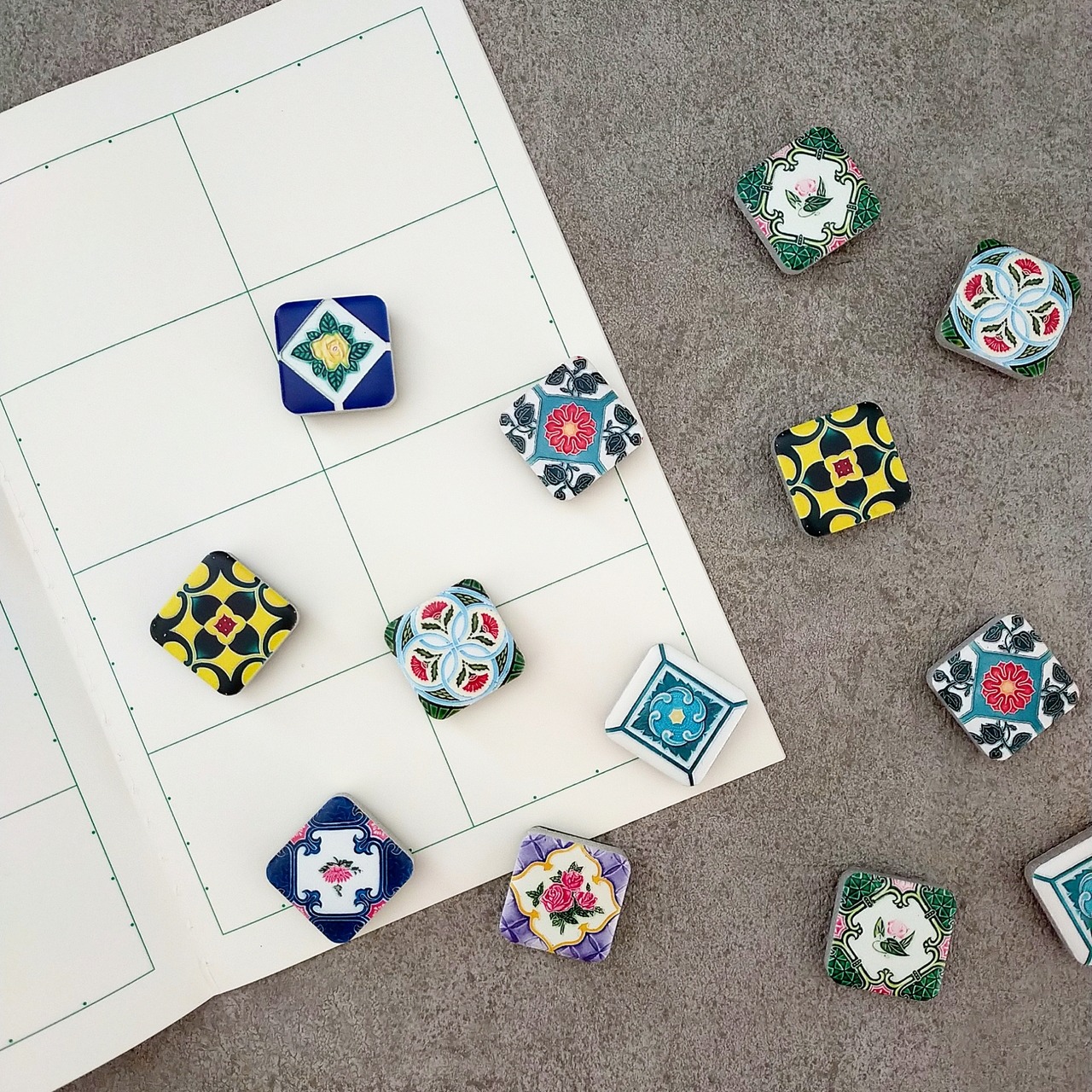 台湾マジョリカタイル マグネット（4個入り）