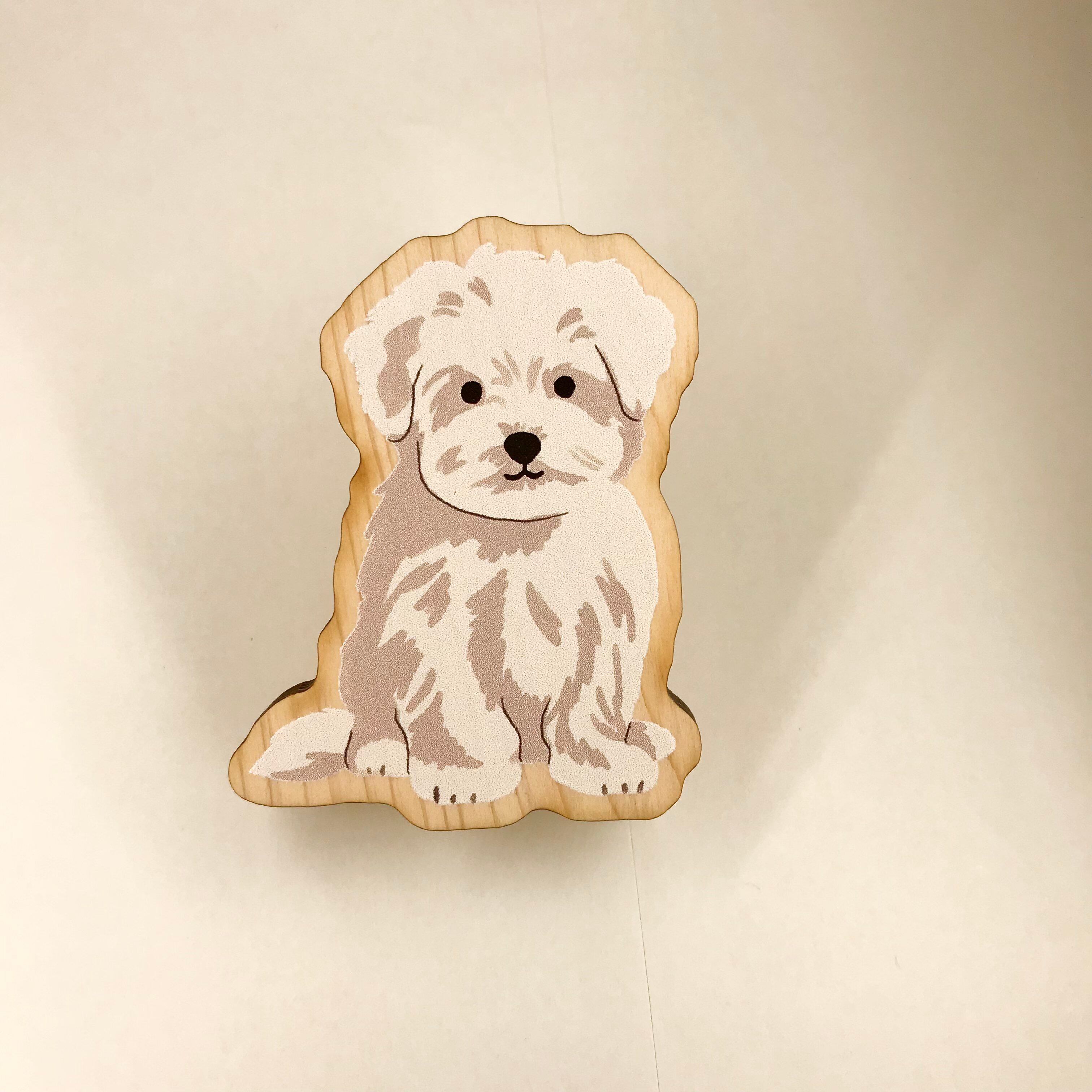 マグネットウッドクリップ　マルチーズ