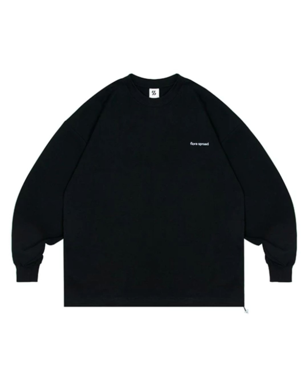 ロゴ刺繍クルーネック長袖Tシャツ S0667