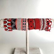 ブラジル先住民族 ワウラー族 ビーズブレスレット 2.7cm幅 内周16cm