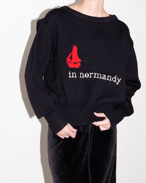 1980s SONIA RYKIEL - wing shoulder lettered knit sweater