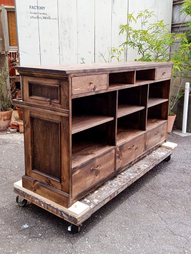 クリニック医院向け受付カウンター164　（オーダーメイドレジカウンター）W2700　自動釣銭機　ホワイトオーク材