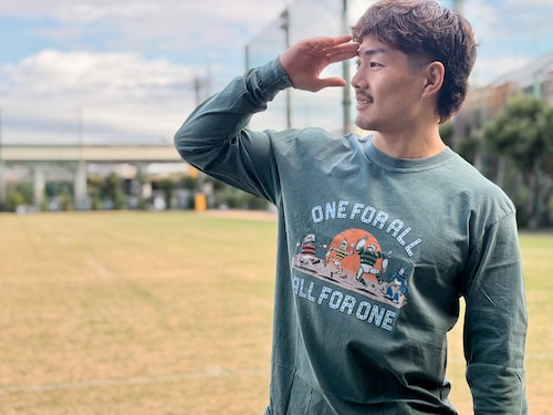 RUGBY ROBOT ロングTシャツ　ブルースプルース