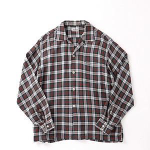 【極美品】50s special Vintage rayon open collar check shirt mint condition made in USA ／ 50年代 スペシャル ヴィンテージ レーヨン オープンカラー シャツ  ビッグサイズ サイズ16H 実寸L  アメリカ製 チェック柄  極上生地