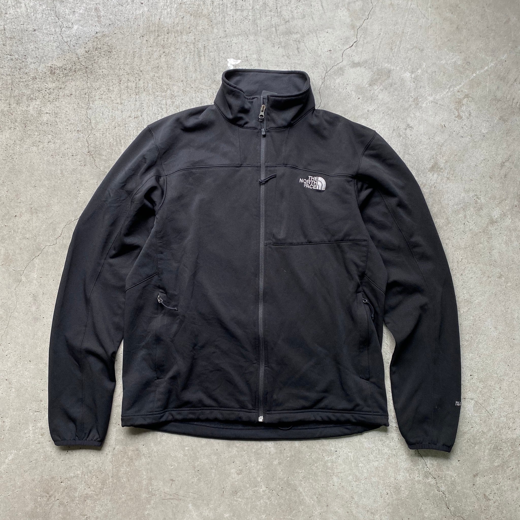 THE NORTH FACE ザ ノースフェイス TKA STRETCH フルジップ ソフトシェルジャケット 裏起毛 ブラック 黒 メンズL 古着  【アウトドアジャケット】 | cave 古着屋【公式】古着通販サイト