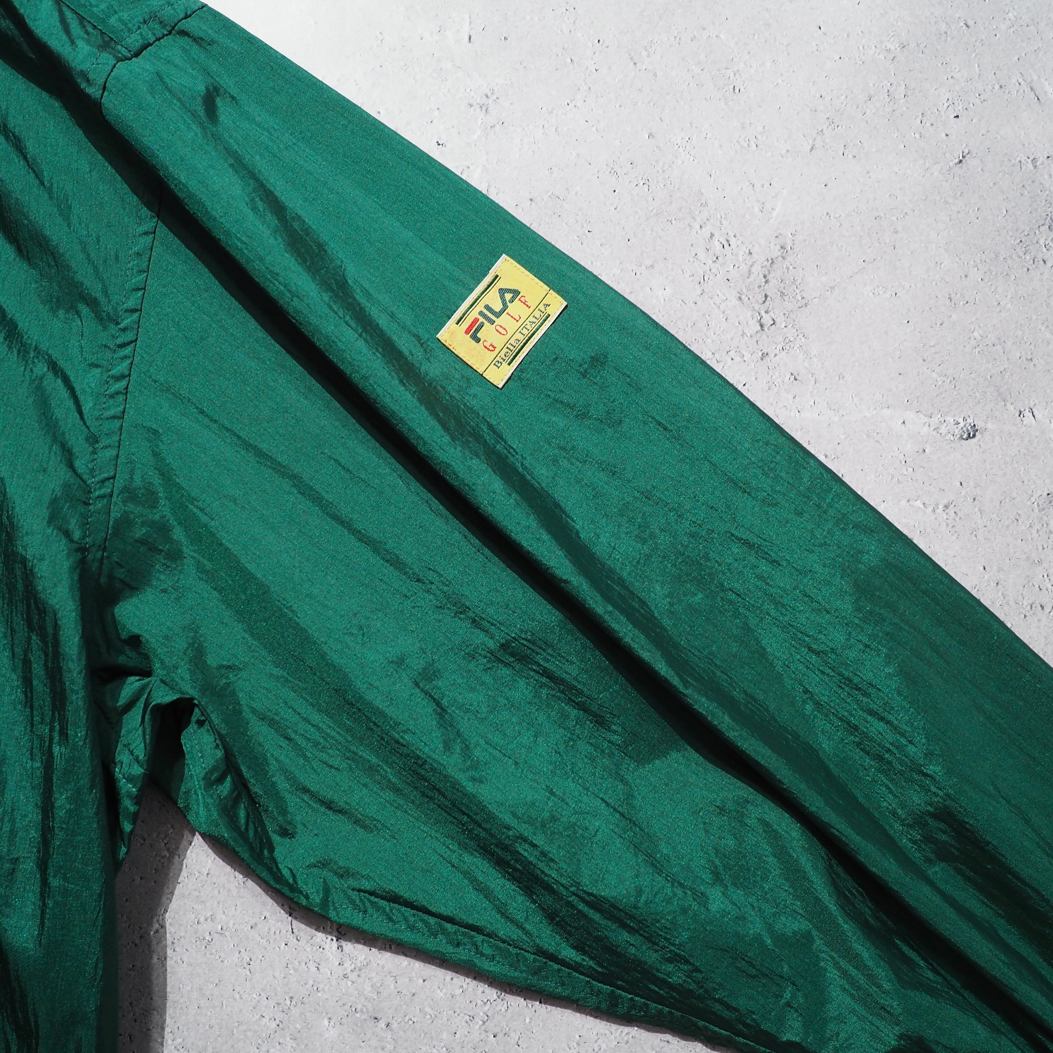 1990s " OLD FILA " Pop logo printed vintage loose nylon jacket