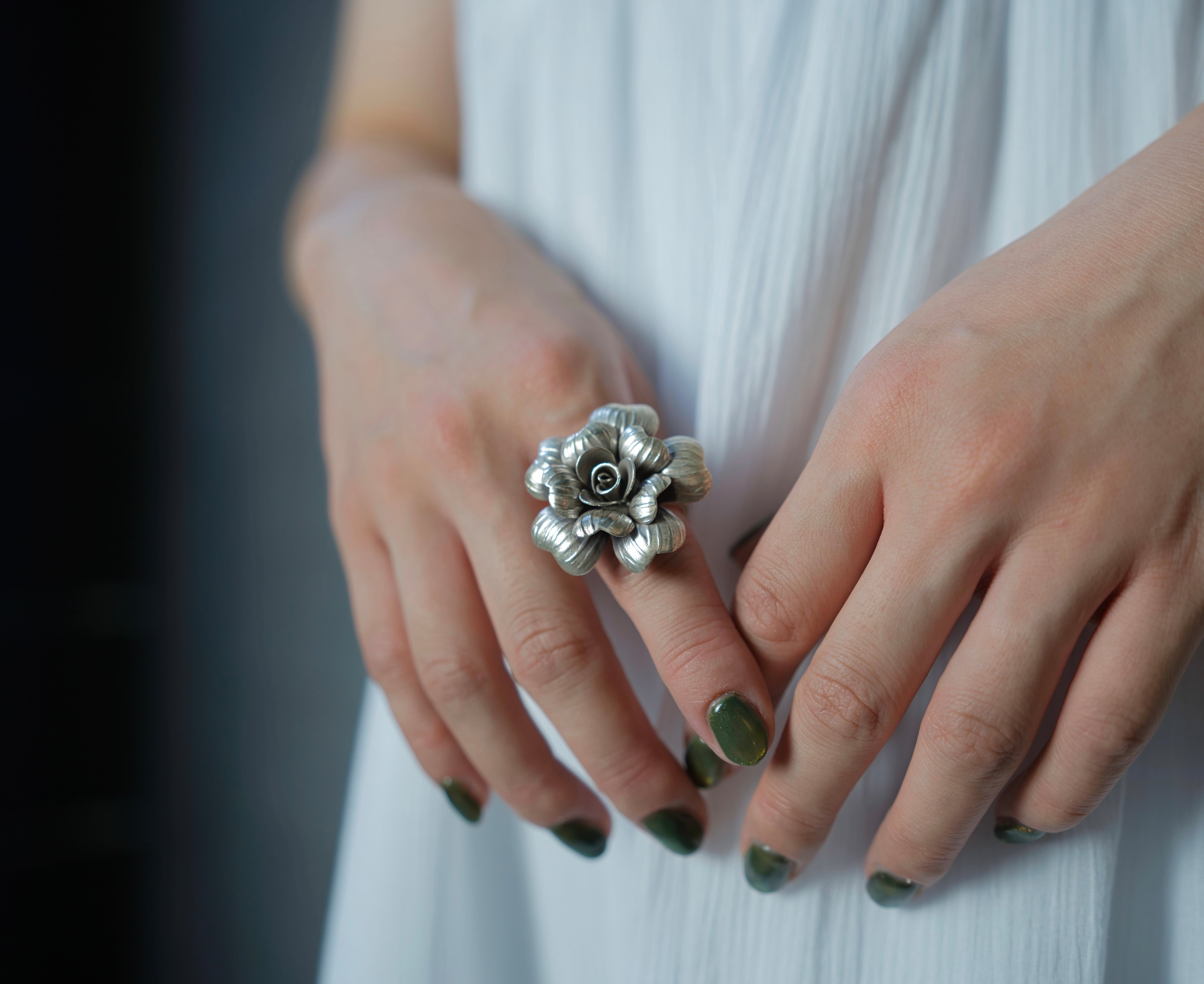 Karen silver , Flower ring | BaA-silver-