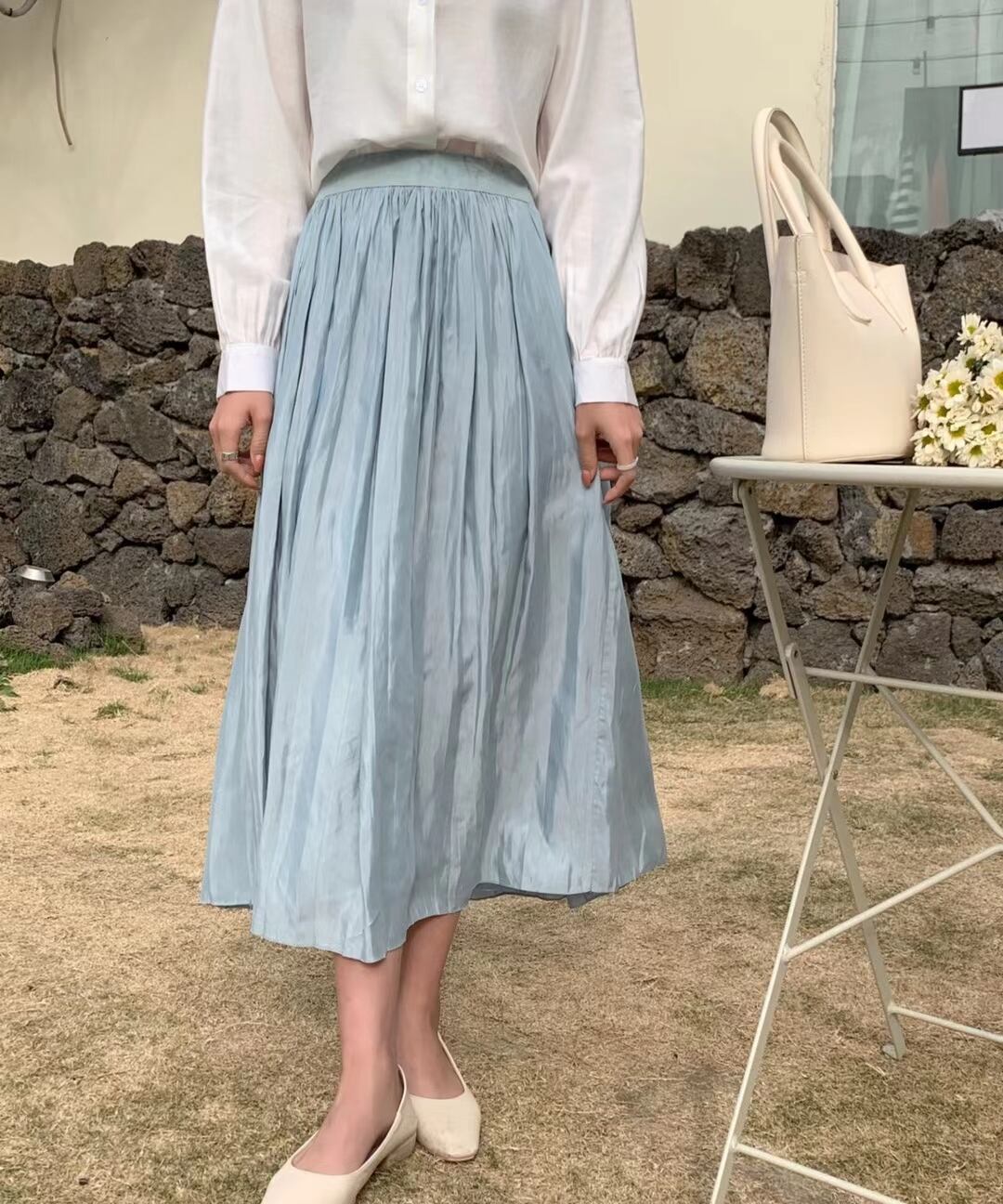 ミモレ丈フレアスカート　AJ2205-616