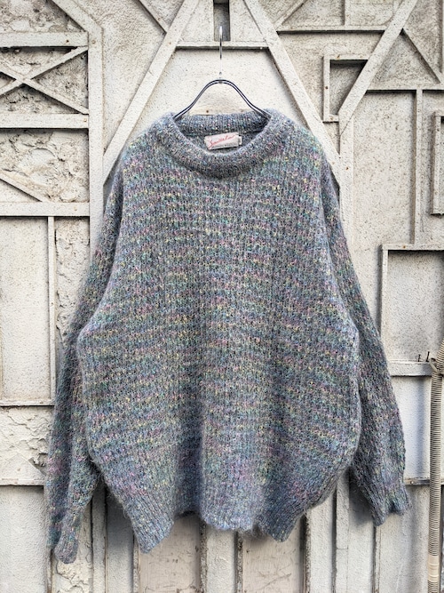 "PASTEL COLOR" mohair mix knit