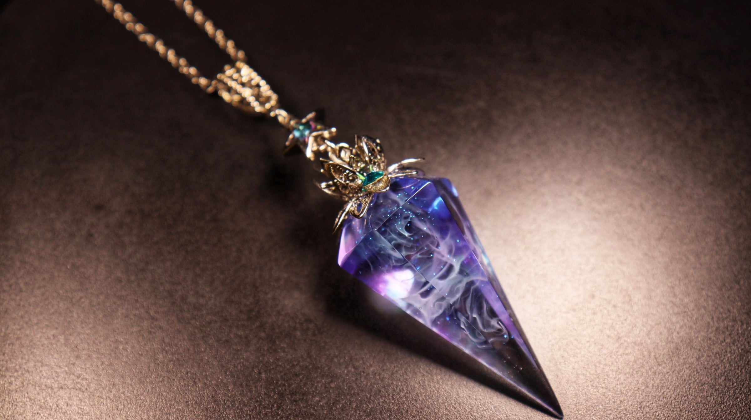 レジン ペンデュラム パープル×ブルークリア579 | Pay ID