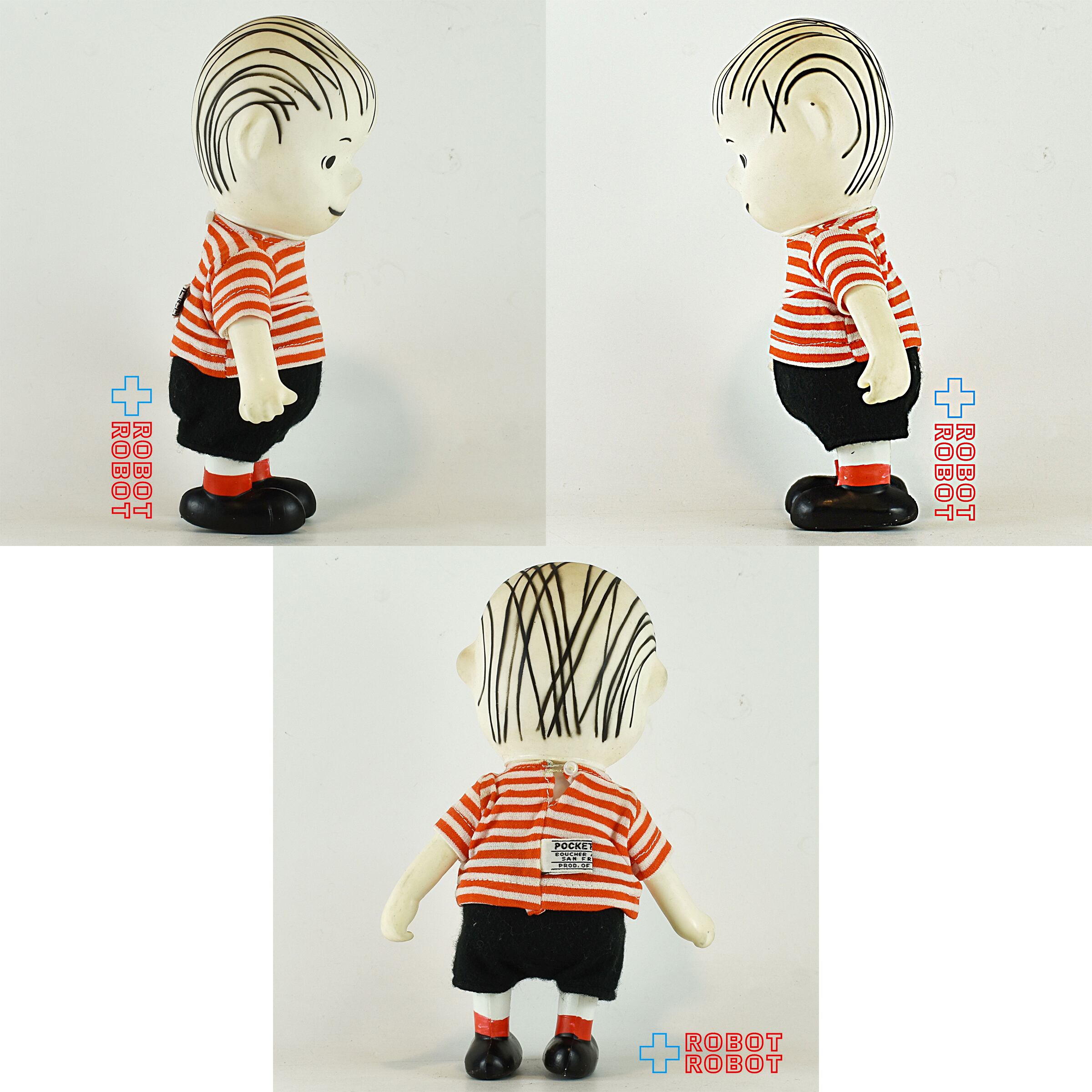 Determined 1968年 ポケットドール　ライナス ブランケット付き ビンテージ Detemined 1968年 ライナス Pocket Doll ソフビ