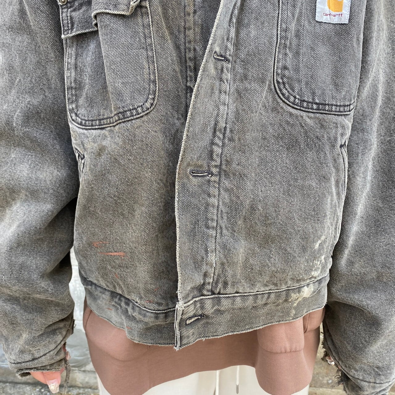 80年代〜90年代 Carhartt カーハート ブランケットライナー ブラックデニムジャケット メンズXL 古着 Carhartt デニム ブラック  黒色 80s 90s ヴィンテージ ビンテージ【ワークジャケット】【HA10】 | cave 古着屋【公式】古着通販サイト