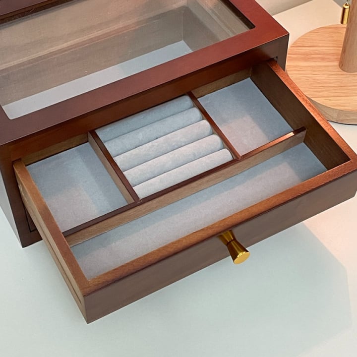 vintage st. wood jewelry box / ヴィンテージ ウッド 2段 vintage st. wood jewelry box / ヴィンテージ ウッド 2段
