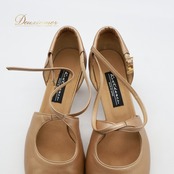 社交ダンス 衣装 スタンダード シューズ 24 1/2サイズ ブラウン系 ケントダンス Kentdance 無地 シンプル 明るい ストラップ 日本製 練習 レッスン 光沢 高級感 イベント ステージ ダンス衣装 ダンスシューズ