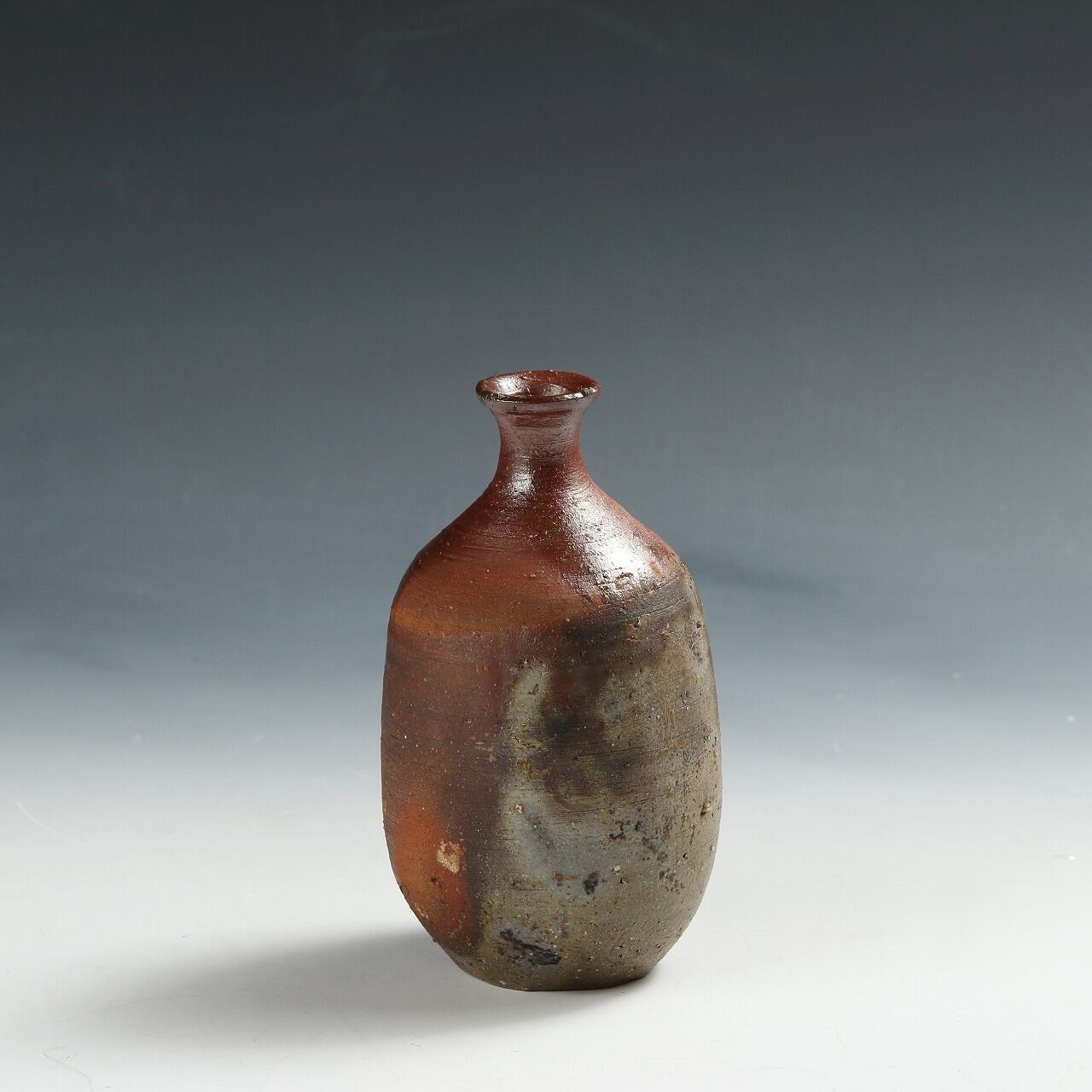 人間国宝 藤原啓｜FUJUWARA Kei(岡山, 1899-1983) 備前 窯変 徳利 共箱