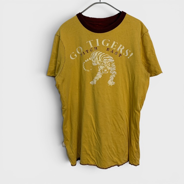 アバクロンビー&フィッチ リバーシブルTシャツ カレッジロゴ ダメージ加工 S