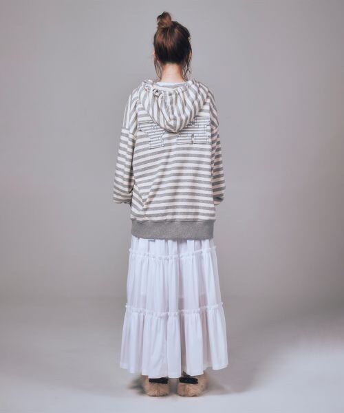 YOUHEE youhee パーカー グレー IVE レイ着用 ☆IVE レイ 着用！！【YOUHEE】I LOVE APPLIQUE HOOD ZIP-UP MELANGE