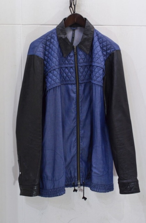 CHRISTIAN DADA レザー切替ジャケット