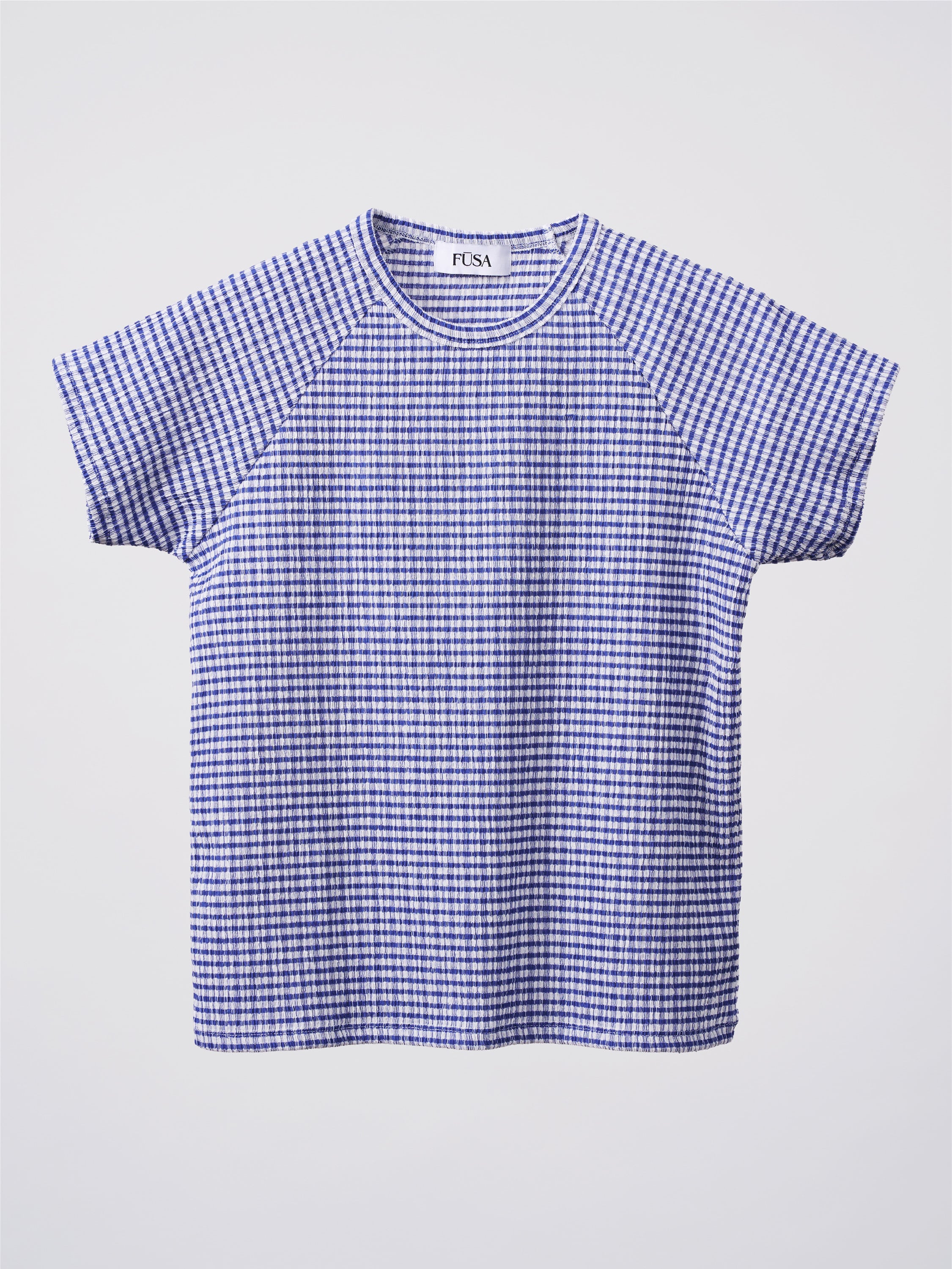Gingham Raglan Tee / Blue
