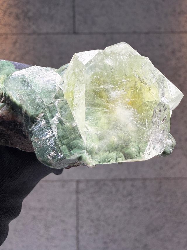 グリーンアポフィライト×スティルバイト【ML-0137】インド