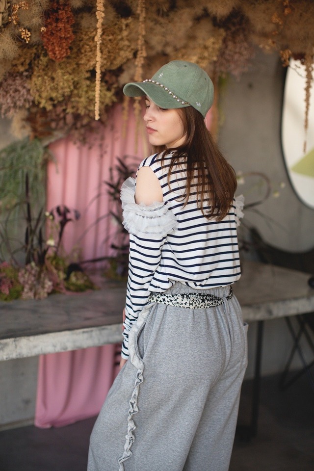 (made in japan)チュールドッキングカットソー （長袖）