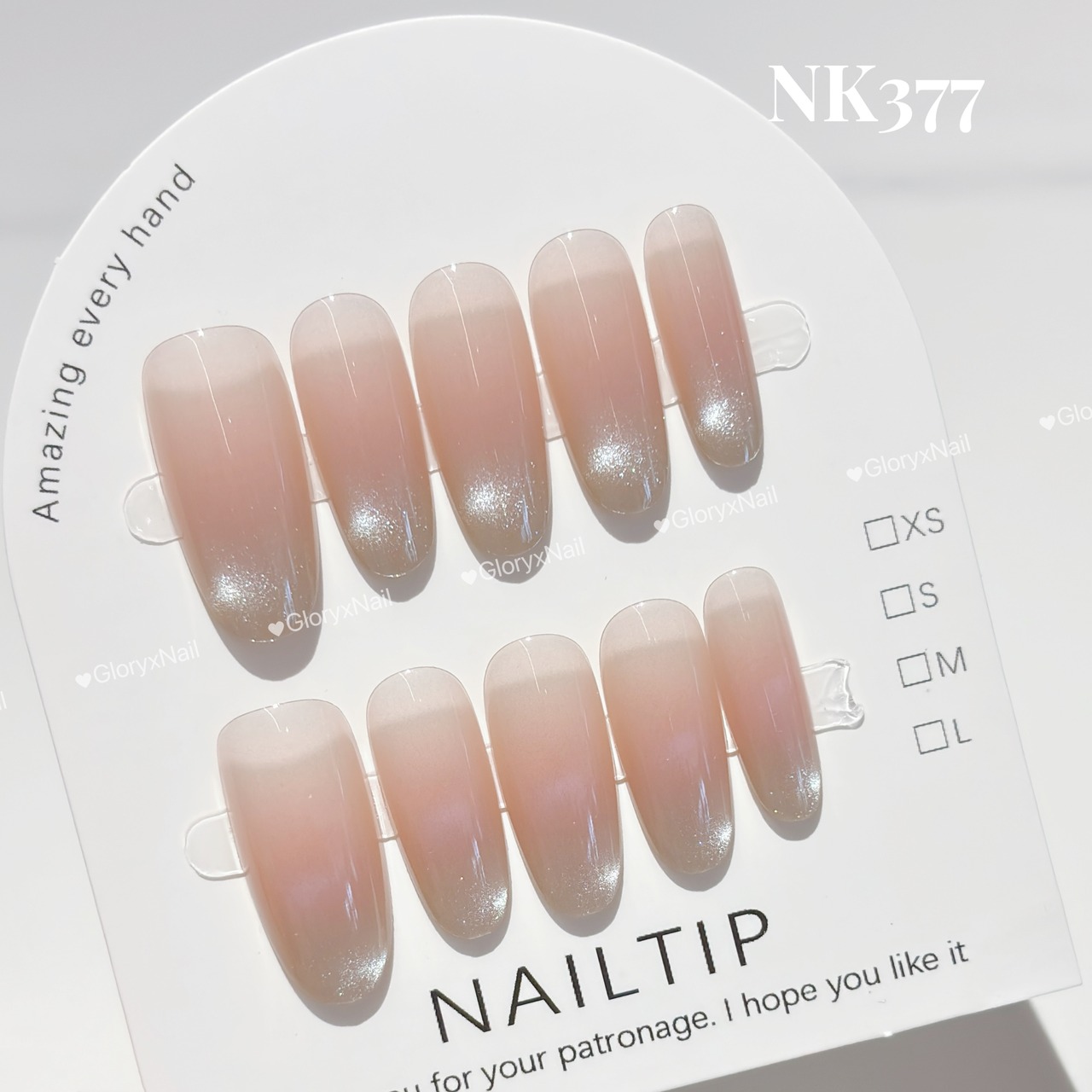 NK377 ネイルチップ サイズXS/S/M