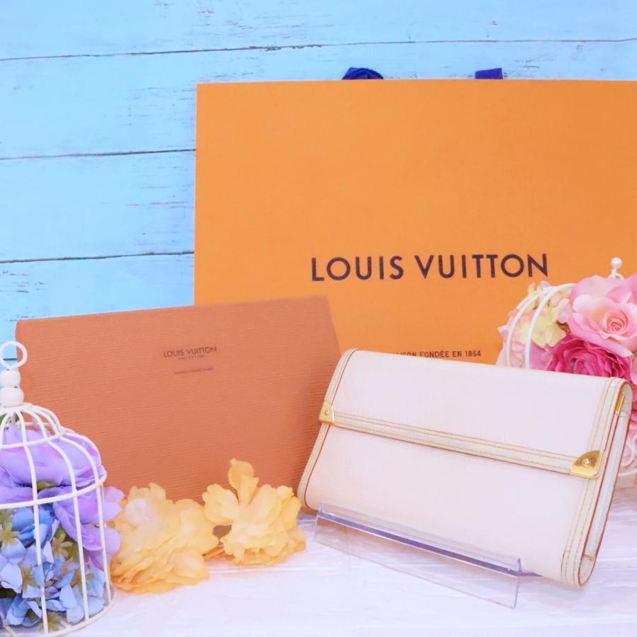 LOUIS VUITTON 長財布 スハリ 白×赤 黄色ステッチ 極上品