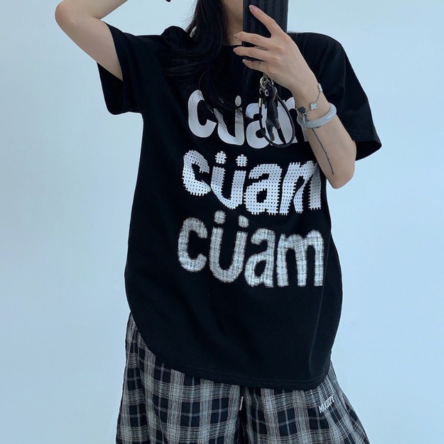 big logo design short-sleeve tee　ビッグロゴデザイン半袖ティー　J2058