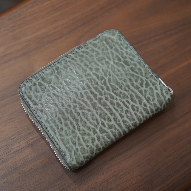 カンダミサコ　ポケットウォレット　シールレザー　グレー
