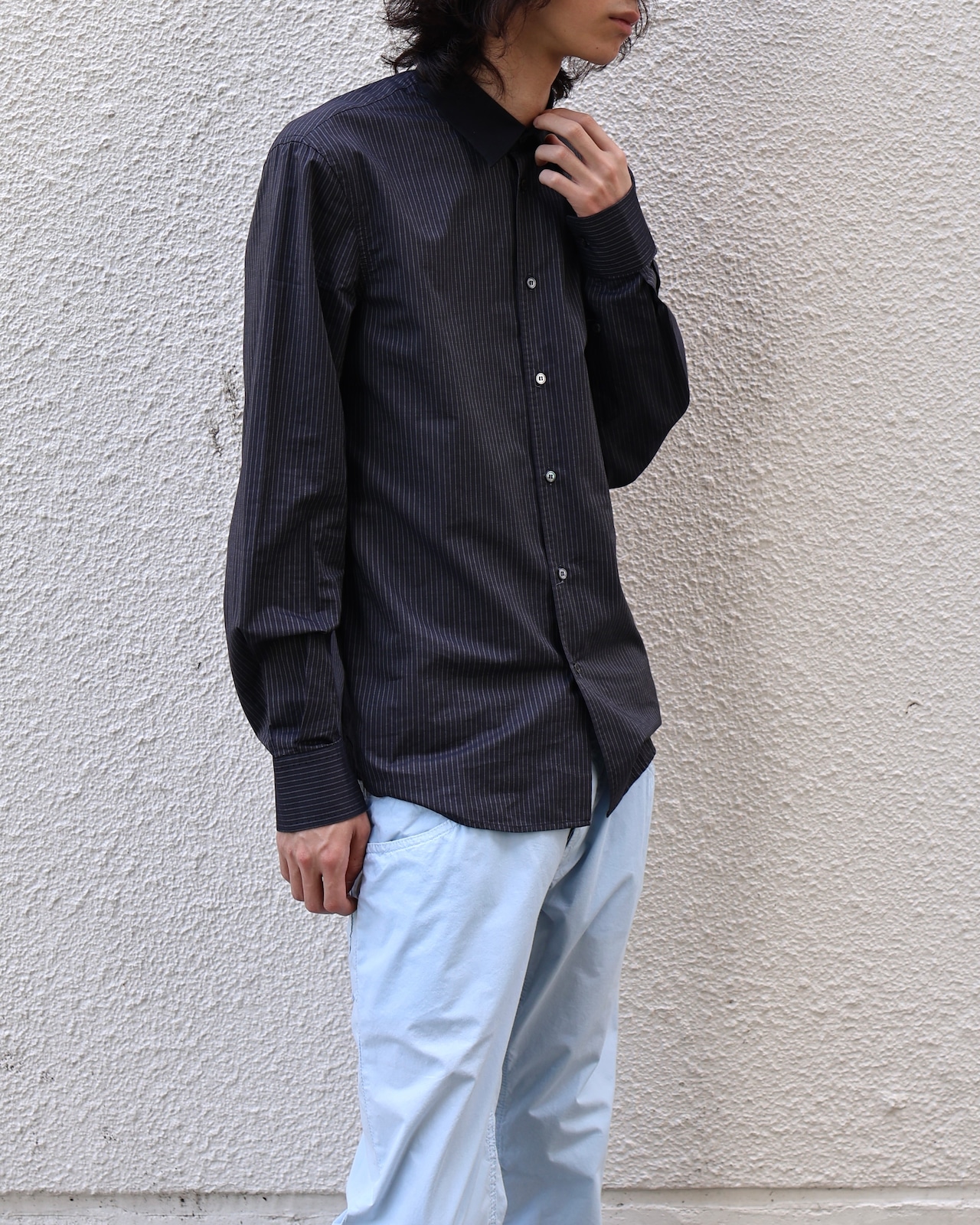 【CoSTUME NATIONAL HOMME】stripe slim fit shirt