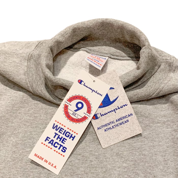 Champion Turtle Neck Sweat Shirt Made in USA - Oxford Grey Black L  XL（チャンピオン アメリカ製 タートルネック スウェットシャツ パーカー オックスフォードグレー ブラック）