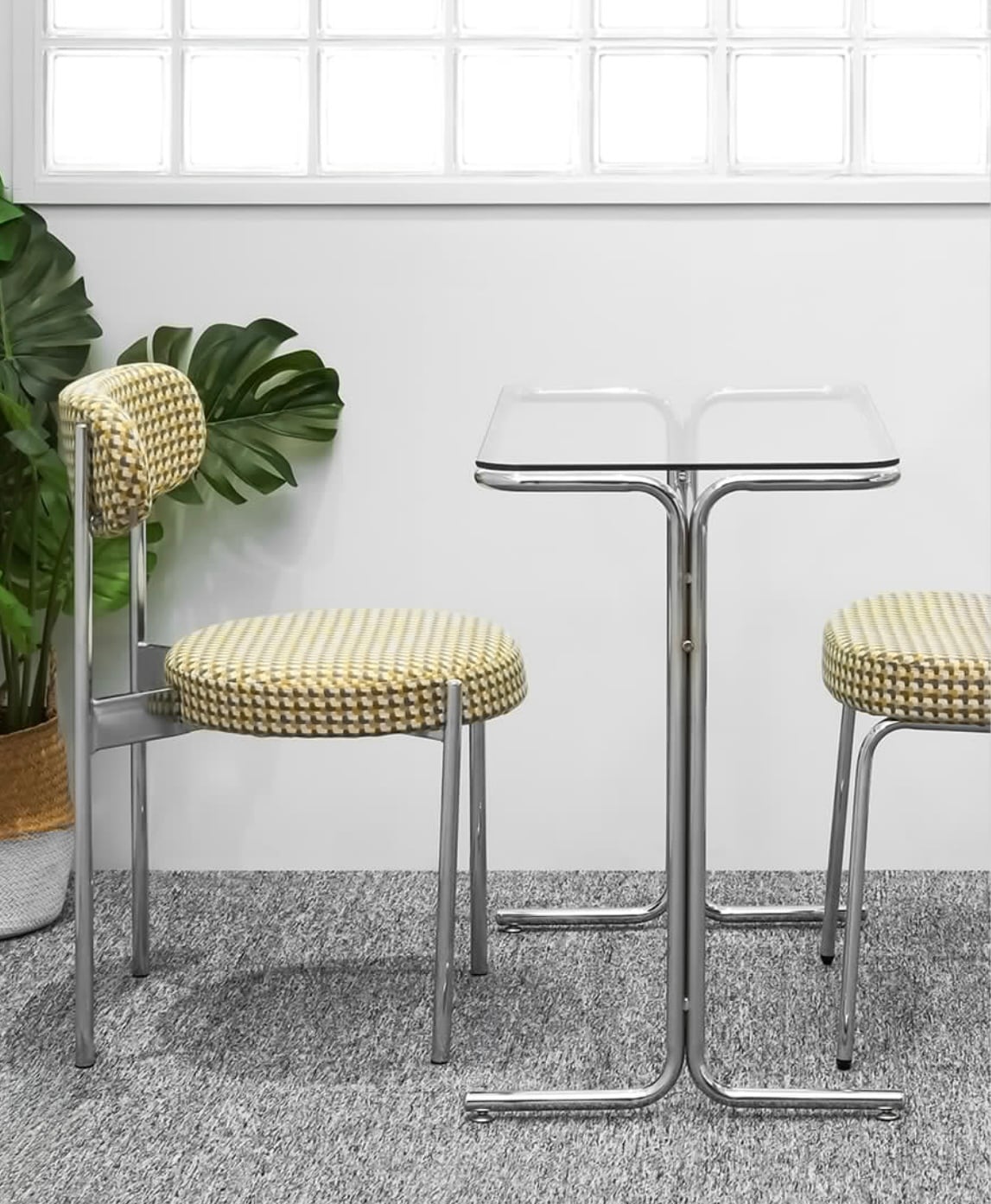 butter midcentury clear glass table / バター ミッドセンチュリー