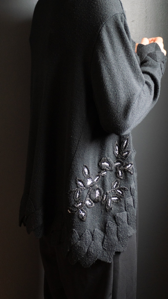 unknown 1980s Jagged hem cardigan
