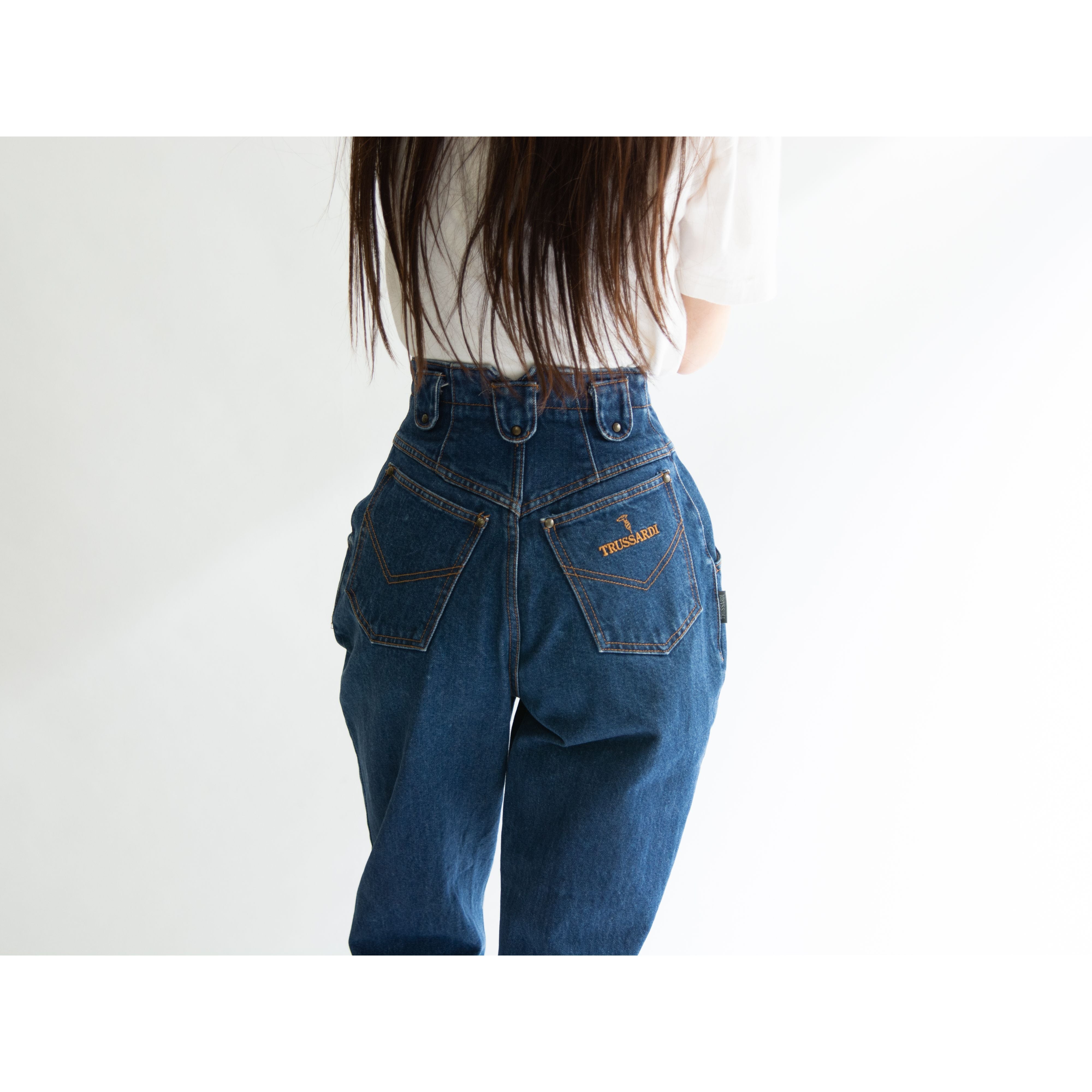 【TRUSSARDI】80's tapered denim pants（トラサルディ テーパード デニムパンツ ジーンズ）1d