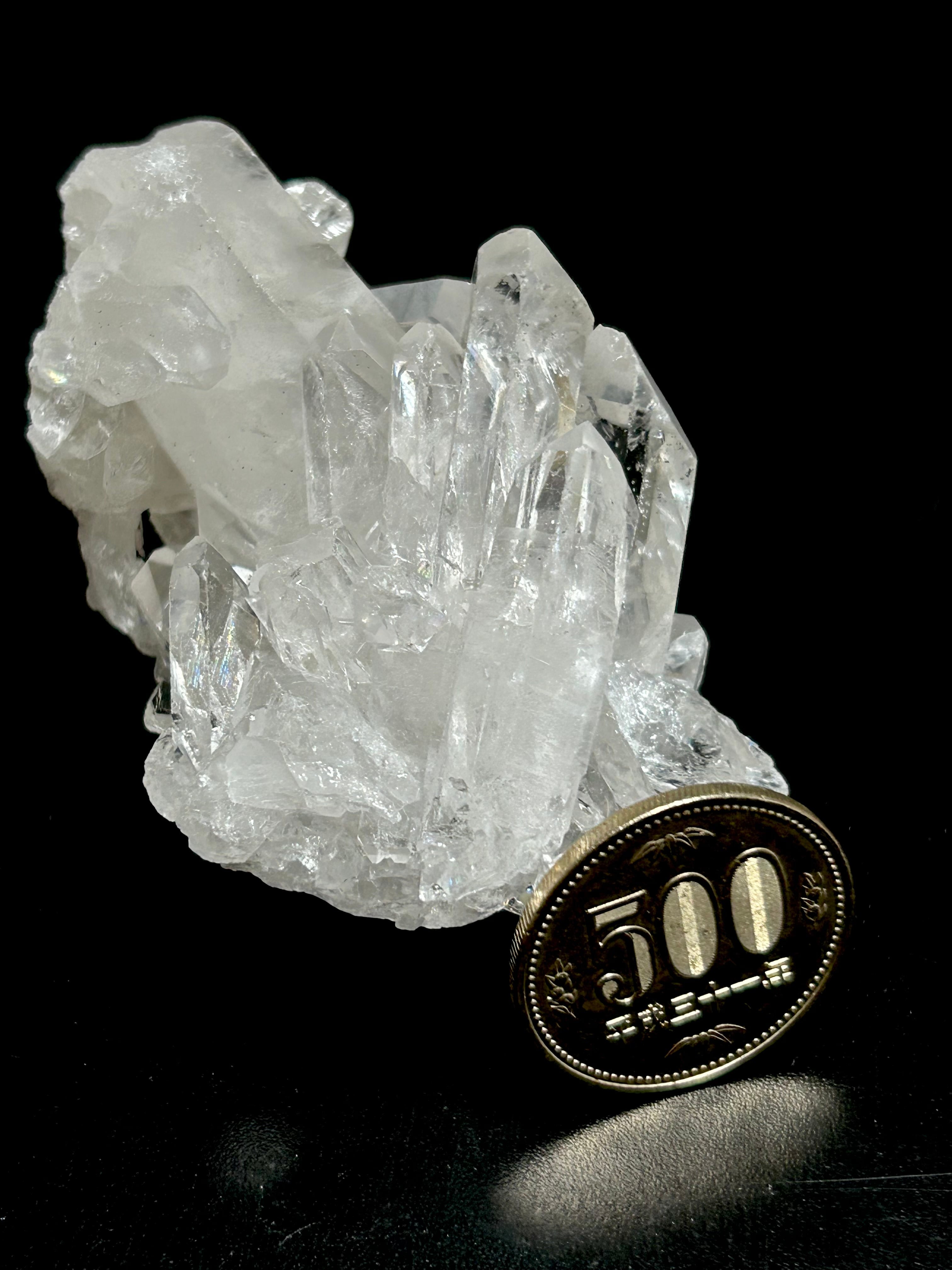 最高級　トマスゴンザガ産　虹入り水晶　水晶　水晶クラスター　パワーストーン　虹 虹入り☆高品質！トマスゴンサガ産水晶クラスター 約124g | 天然石