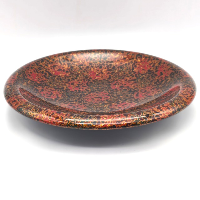 津軽塗（唐塗）バカ塗り・菓子皿・菓子器・漆器・伝統工芸・No.260312-28・梱包サイズ60