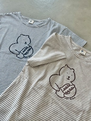 【I-bang】バゲットベア Tシャツ ベージュ 80~130cm