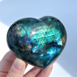 Big♡ラブラドライト ハート 02◇ Labradorite ◇天然石・鉱物・パワーストーン・インテリア