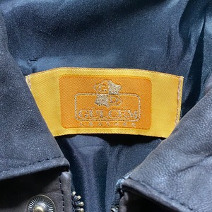 old panel switching leather vest