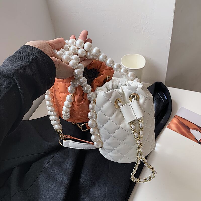 パールチェーン サマー 夏物 真珠 メッセンジャーバッグ 手作りハンドバック87750500976