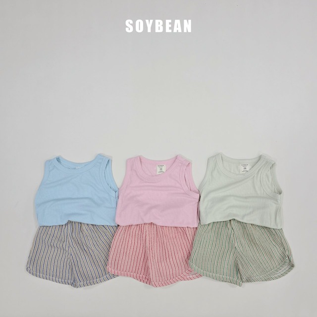 【取寄】soybean｜resort set｜リゾート上下セット｜XS-XL｜kids｜26 summer 2nd