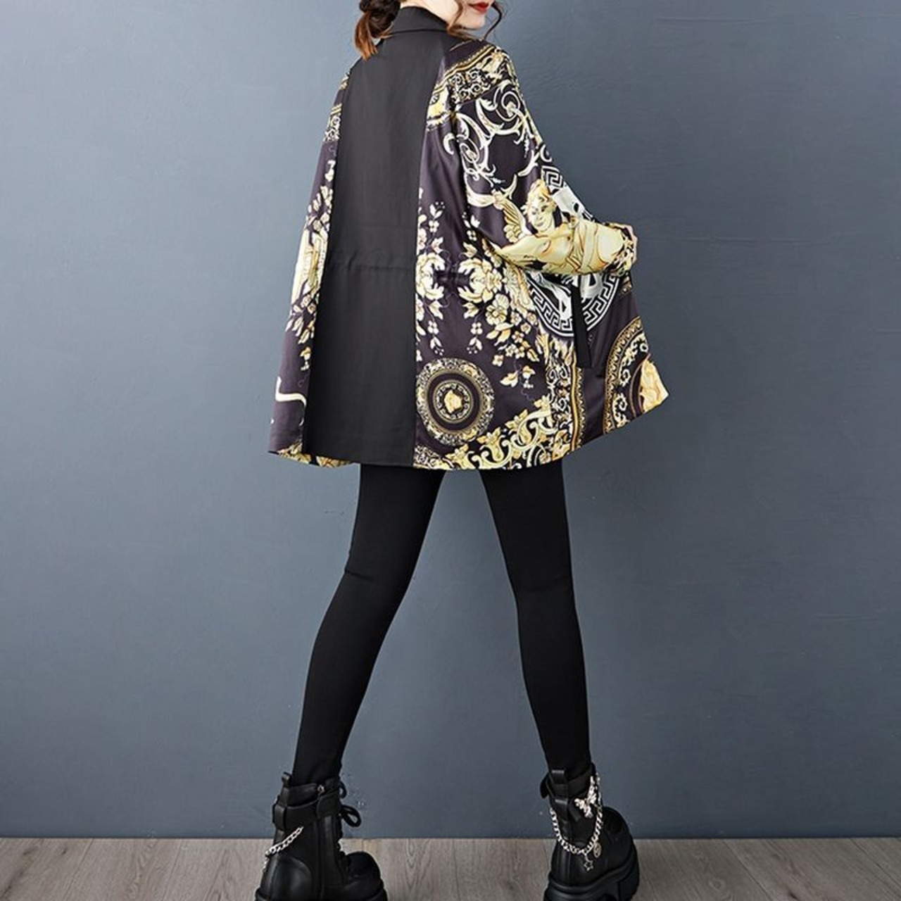 ゴールド プリント オーバージャケット 60006