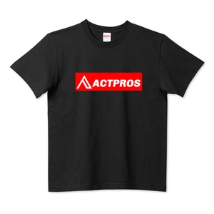 【MEN'S】ACTPROS ボックスロゴ 5.6ハイクオリティーTシャツ（United Athle） ブラック【2colors】