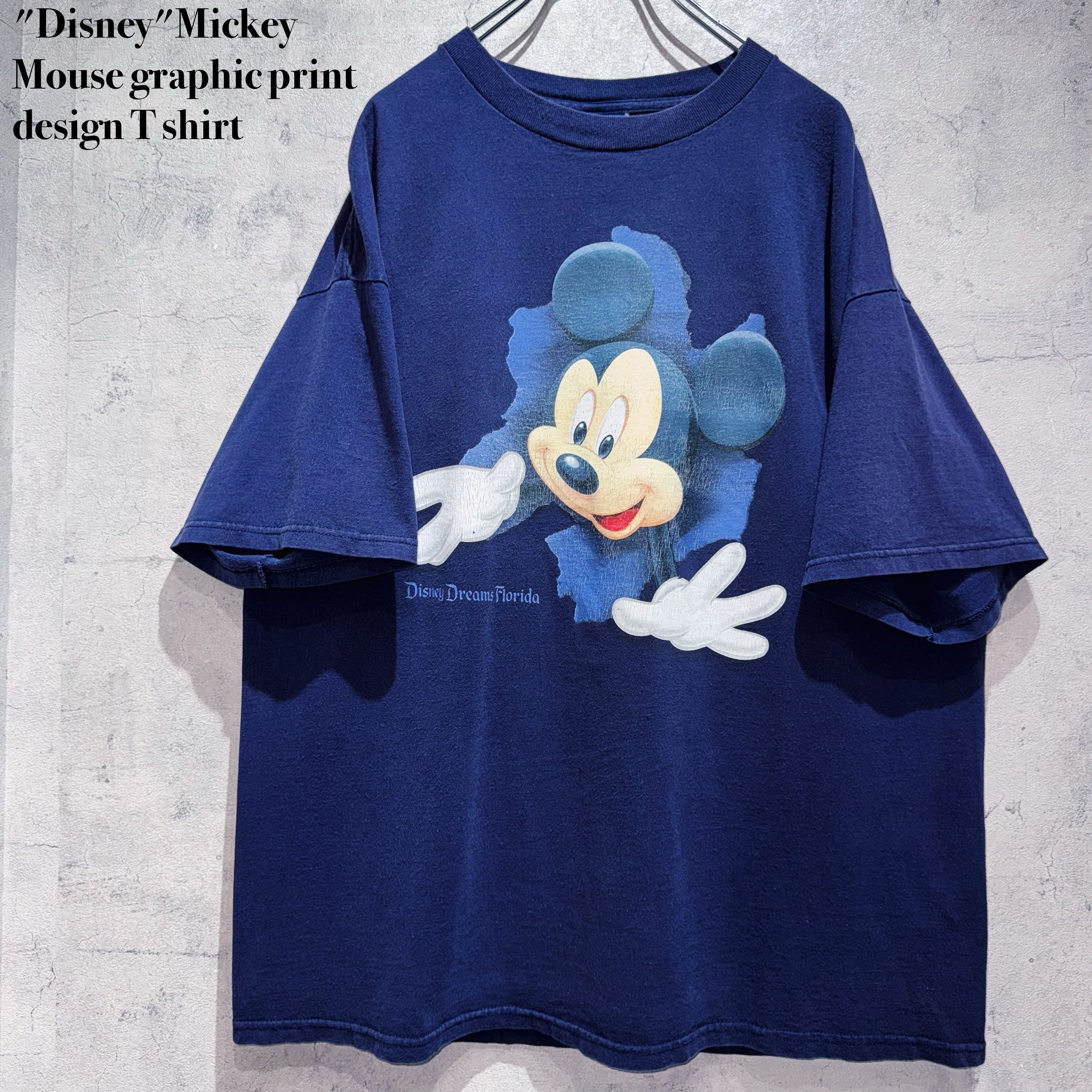 "Disney"Mickey Mouse graphic print design T shirt