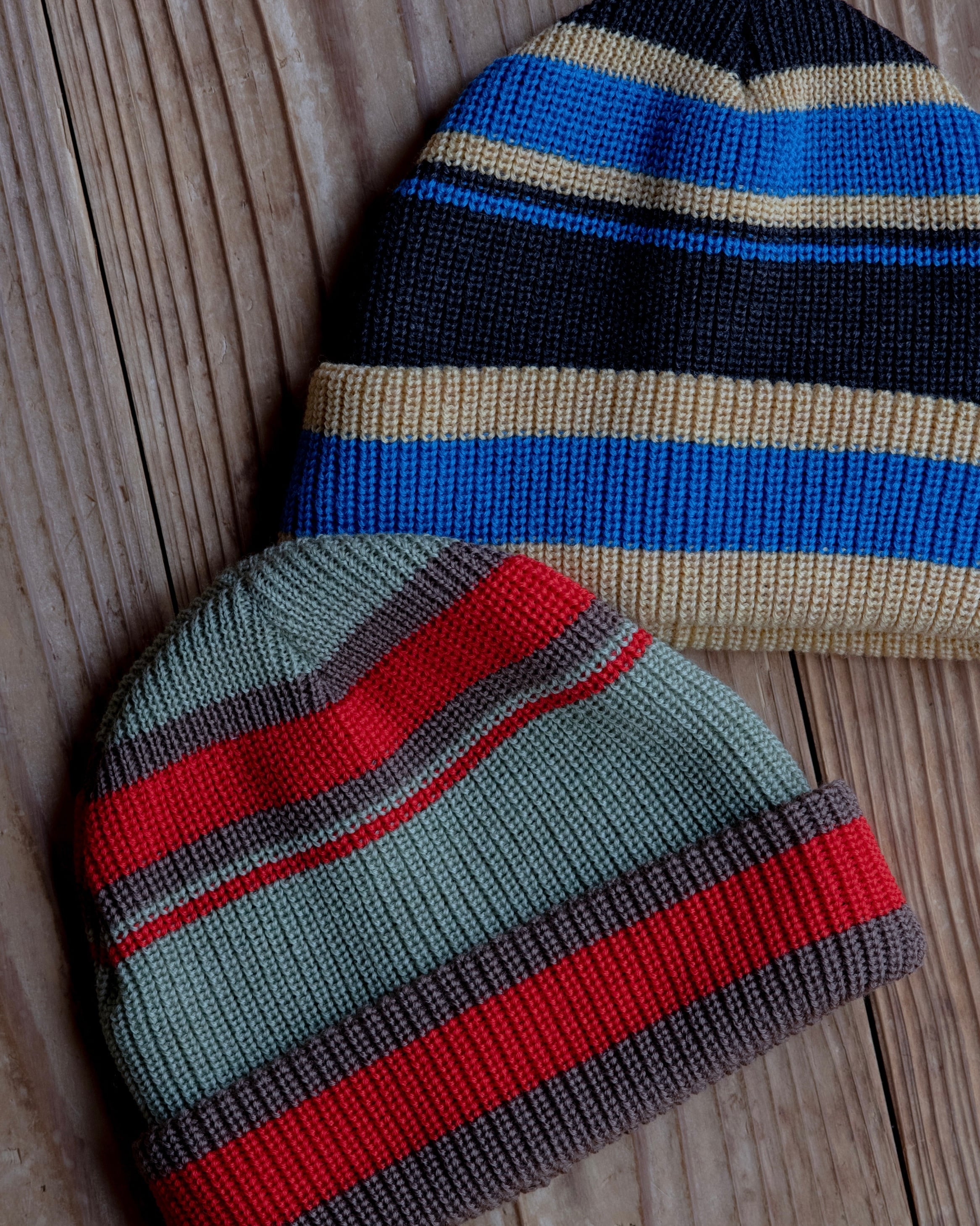 NOROLL CONFECTION BEANIE - RED BLUE / ノーロール ビーニー