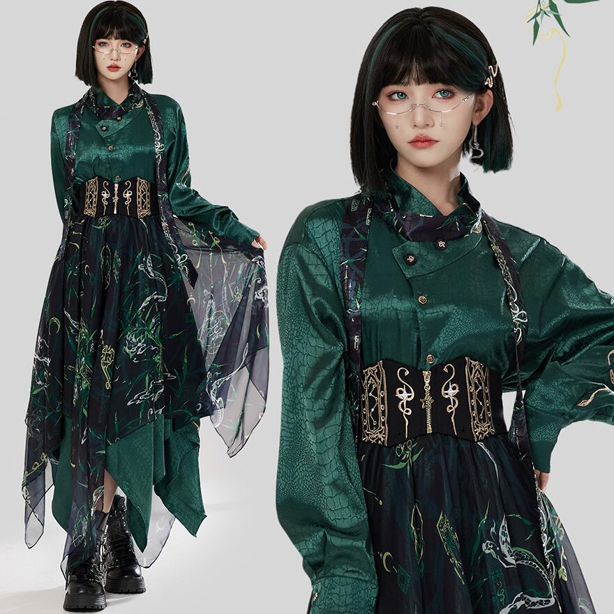 中華ゴシック ウエストベルト 刺繍入り×チャイナ風 春夏向け｜WithU