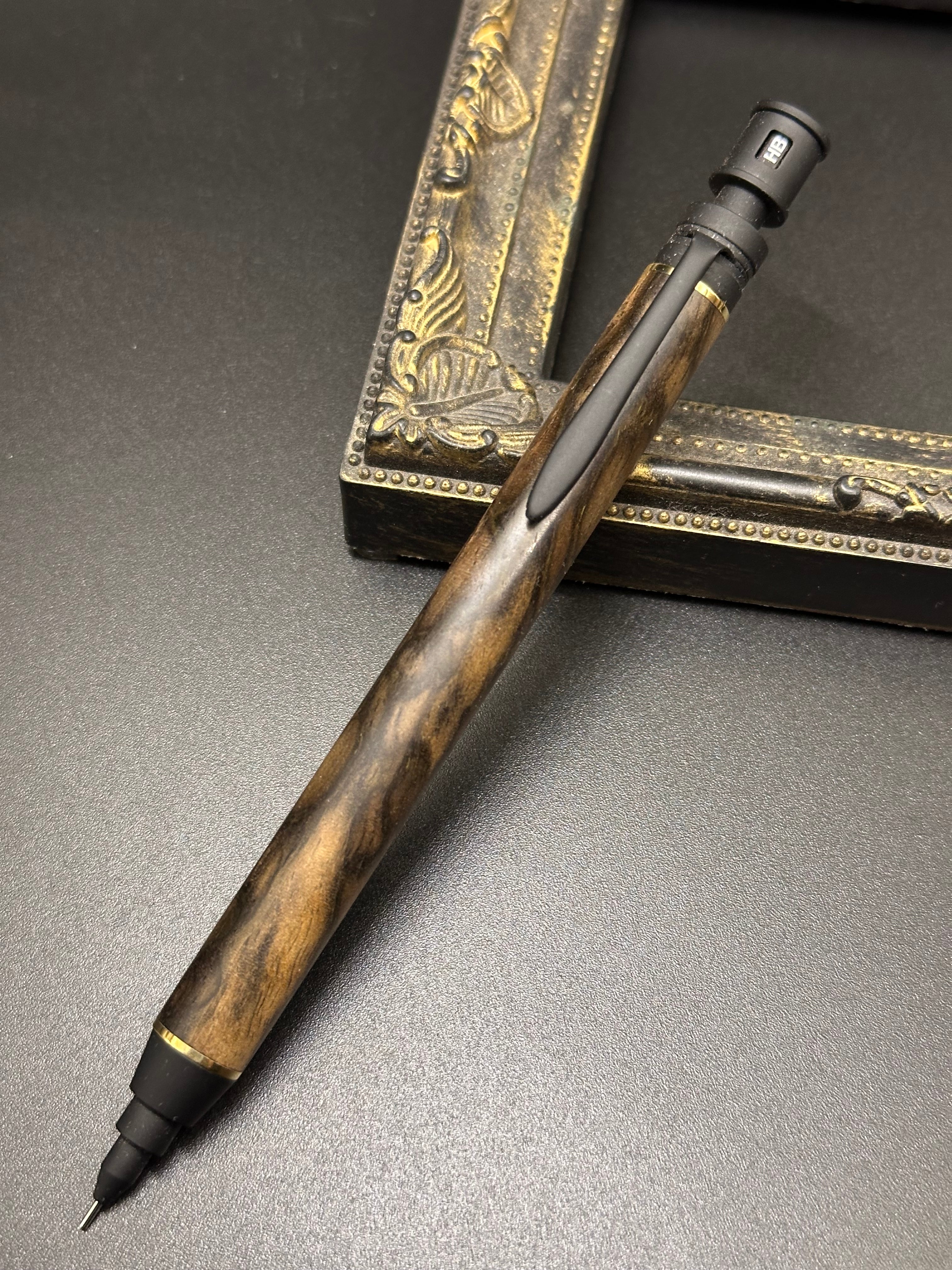 花梨(瘤)/ツイスト消しゴム(ステンレス) | Flamberg