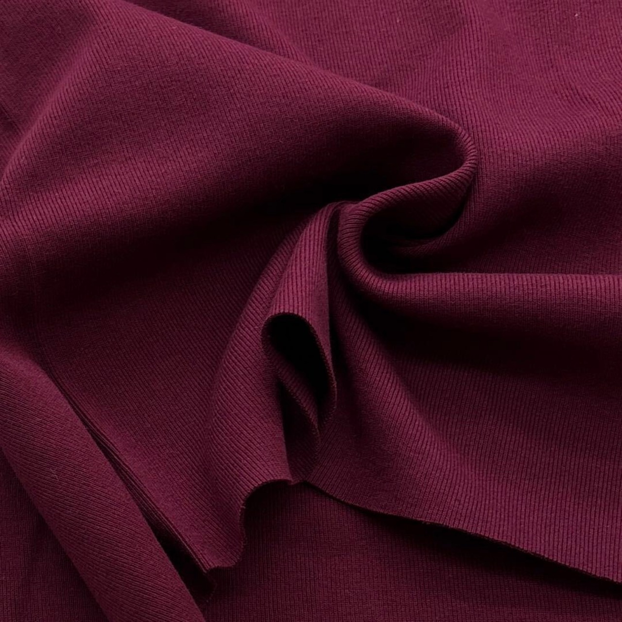 ★TB774◆2m◆SALE◆綿100%40番テレコリブニット生地◆ボルドー